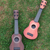 Maxbell Kids Ukulele Toy Musical Musical Instrument for Beginner Baby Birthday Gifts Red Brown
