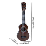 Maxbell Kids Ukulele Toy Musical Musical Instrument for Beginner Baby Birthday Gifts Dark Brown