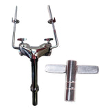 Maxbell Double Tom Holder Stable Double Tom Arm Clamp for Exercise Drummers Concerts