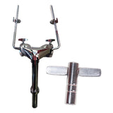 Maxbell Double Tom Holder Stable Double Tom Arm Clamp for Exercise Drummers Concerts