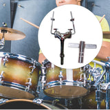 Maxbell Double Tom Holder Stable Double Tom Arm Clamp for Exercise Drummers Concerts