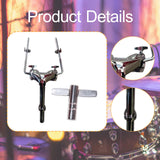 Maxbell Double Tom Holder Stable Double Tom Arm Clamp for Exercise Drummers Concerts