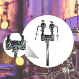 Maxbell Double Drum Holder Lock Mechanism Mount Stand for Gig DIY Parts Studio