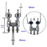 Maxbell Double Drum Holder Lock Mechanism Mount Stand for Gig DIY Parts Studio