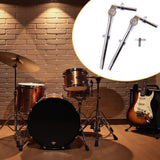 Maxbell Drum Holder Sturdy Metal Parts Tom Stand Mount Holder for Show Concert Stage 2 Pieces