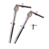 Maxbell Drum Holder Sturdy Metal Parts Tom Stand Mount Holder for Show Concert Stage 2 Pieces