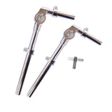 Maxbell Drum Holder Sturdy Metal Parts Tom Stand Mount Holder for Show Concert Stage 2 Pieces