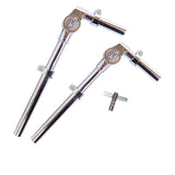 Maxbell Drum Holder Sturdy Metal Parts Tom Stand Mount Holder for Show Concert Stage 2 Pieces
