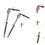 Maxbell Drum Holder Sturdy Metal Parts Tom Stand Mount Holder for Show Concert Stage 2 Pieces