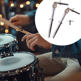Maxbell Drum Holder Sturdy Metal Parts Tom Stand Mount Holder for Show Concert Stage 2 Pieces