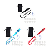 Maxbell Kazoo Flute Portable Party Favors with Membranes for Adults Show Performance Black