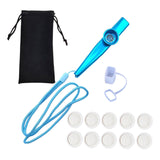Maxbell Kazoo Flute Portable Party Favors with Membranes for Adults Show Performance Blue
