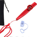 Maxbell Kazoo Flute Portable Party Favors with Membranes for Adults Show Performance Red