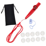Maxbell Kazoo Flute Portable Party Favors with Membranes for Adults Show Performance Red