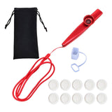 Maxbell Kazoo Flute Portable Party Favors with Membranes for Adults Show Performance Red