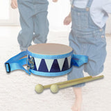 6 inch Snare Drum Portable Percussion Instrument for Beginners Kids Children Blue