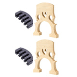 Cello Bridge and Mute Set Durability Professional Practical Instrument Parts 10.17x8.31cmx1.23cm