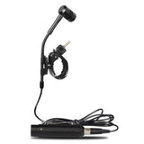 Wired Condenser Microphone for Music Instrument Sturdy Compact Gooseneck Mic flutewind instrument