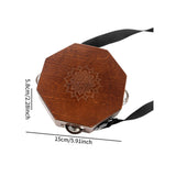 Portable Cajon Compact Percussion Instrument for Street Performance Musician Octagon Brown