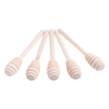 Maxbell 4x5 Pieces Wooden Honey Stirring Sticks Jam Muddler Kitchen Cooking Rods Tool