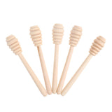 Maxbell 2x5 Pieces Wooden Honey Stirring Sticks Jam Muddler Kitchen Cooking Rods Tool