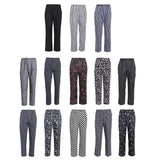 2Pcs Chef Pants Restaurant Elastic Comfy Work Trousers TypeA Black