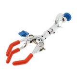 Maxbell Laboratory Dual Adjustable 3-Prong Extension Flask Clip Clamp Lab Stand