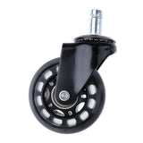 Maxbell 5 Pcs 2.5'' Swivel Caster PU Wheels For Hardwood Floor Universal Replacement