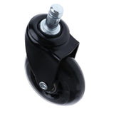 Maxbell 5 Pcs 2.5'' Swivel Caster PU Wheels For Hardwood Floor Universal Replacement
