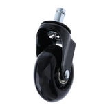Maxbell 5 Pcs 2.5'' Swivel Caster PU Wheels For Hardwood Floor Universal Replacement