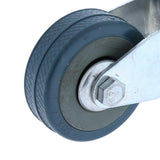 Maxbell 4 Pieces 2'' Directional Plate Caster Wheel Replacement Trolley Machine PVC