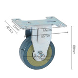 Maxbell 4 Pieces 2'' Directional Plate Caster Wheel Replacement Trolley Machine PVC