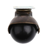 Maxbell 8pcs 2'' Swivel Ball Caster PP Wheels with Brake Lock Screw-in Universal