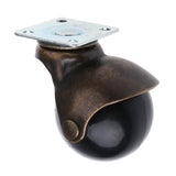 Maxbell 8pcs 2'' Swivel Ball Caster PP Wheels with Brake Lock Screw-in Universal