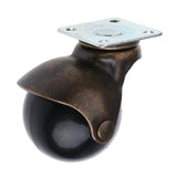 Maxbell 8pcs 2'' Swivel Ball Caster PP Wheels with Brake Lock Screw-in Universal