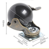 Maxbell 8pcs 2'' Swivel Ball Caster PP Wheels with Brake Lock Screw-in Universal