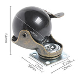 Maxbell 8 Pcs 1.5'' Swivel Ball Caster PP Wheels with Brake Lock Screw-in Universal