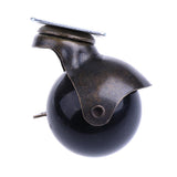 Maxbell 8 Pcs 1.5'' Swivel Ball Caster PP Wheels with Brake Lock Screw-in Universal