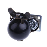 Maxbell 8 Pcs 1.5'' Swivel Ball Caster PP Wheels with Brake Lock Screw-in Universal