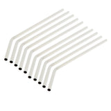 Maxbell 20 Pieces Reusable Metal Stainless Steel Drinking Straws Curved for Cups