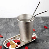 Maxbell 20 Pieces Reusable Metal Stainless Steel Drinking Straws Curved for Cups