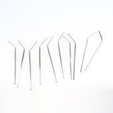 Maxbell 20 Pieces Reusable Metal Stainless Steel Drinking Straws Curved for Cups