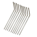 Maxbell 20 Pieces Reusable Metal Stainless Steel Drinking Straws Curved for Cups