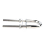 Maxbell 2 Pieces 304 Stainless Steel Boat Bow Stern Eye U-Bolt, Marine Rigging M6*90