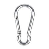 Maxbell 1x Stainless Steel 304 Hook&Hook Turnbuckle M6&5x Pear-shaped Carabiner 7mm