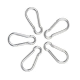 Maxbell 1x Stainless Steel 304 Hook&Hook Turnbuckle M6&5x Pear-shaped Carabiner 7mm