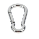 Maxbell 1x Stainless Steel 304 Hook&Hook Turnbuckle M6&5x Pear-shaped Carabiner 7mm