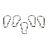 Maxbell 1x Stainless Steel 304 Hook&Hook Turnbuckle M6&5x Pear-shaped Carabiner 7mm