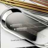 Maxbell 20 Pieces Reusable Metal Stainless Steel Drinking Straws Curved for Cups