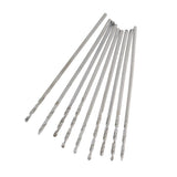 Maxbell 10Pieces High-Speed Steel Drill Straight Shank Twist Metal Drill Bit 0.8mm